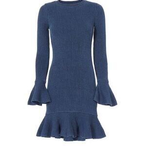 intermix paris silk slip dress INTERMIX Paris Silk Slip Dress Ombr Blue